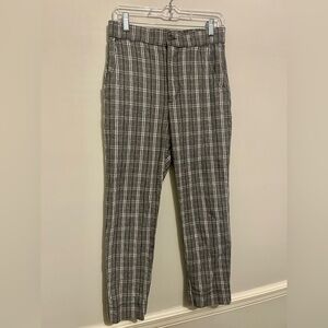 Hollister Black & White Stretch Ankle Crop Pants Sz M Medium